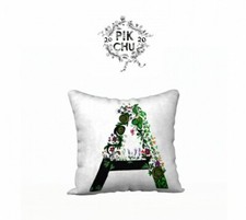 Made To Order Pillow Case 18"x18" with Initial pillow insert not included 