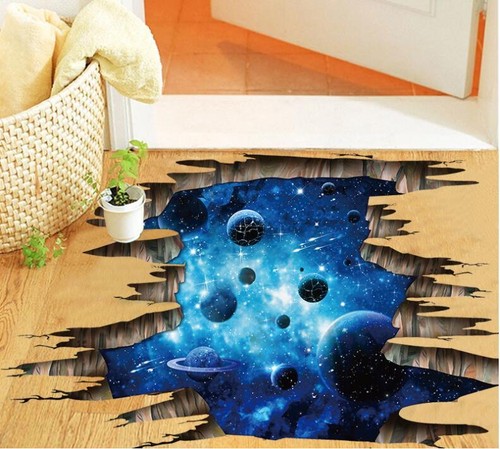 US STOCK Wall decals Sticker Ceiling Universe Galaxy Planet living room bedroom - Picture 5 of 6