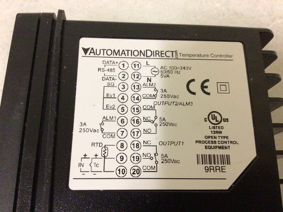 NEW, AUTOMATION DIRECT SL4896-RRE SOLO TEMPERATURE CONTROLLER SL4896 SERIES,9RRE - Image 3 of 4
