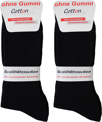 15 Paar Herren Socken schwarz 100% BW o.Naht ohne Gummi