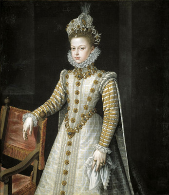 Oil painting Alonso Sanchez Coello - The Infanta Isabel Clara Eugenia nice girl