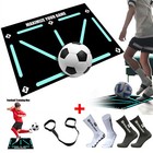 Football Training Mat Footstep Soccer Auxiliary Gift Dribble Practice Carpet 