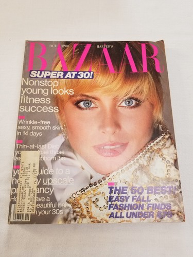 Harpers Bazaar Magazine USA Fashions Oct 1985 Kim Alexis - Imagen 2 de 2