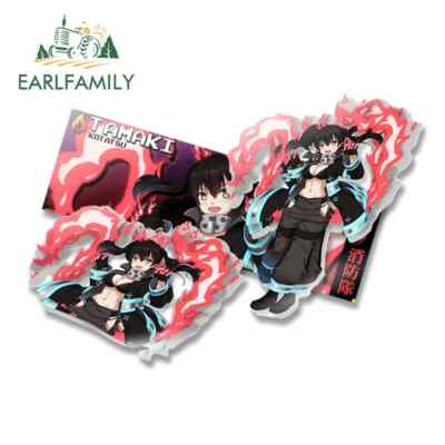 EARLFAMILY 5.1'' for Kotatsu Tamaki Fire Force Car Stickers Fashionable Decals