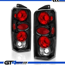 1997-2001 For Jeep Cherokee Euro Black Brake Tail Lights Rear Lamps Pair LH RH