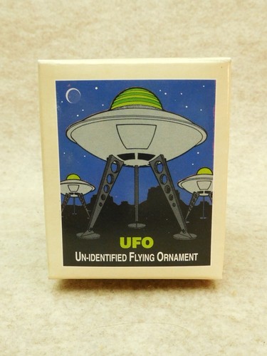Vintage UFO Tin Toy Restoration Hardware Un-Identified Flying Ornament - Picture 8 of 11