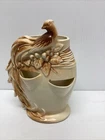 Rare Vintage McCoy Pottery Peacock Vase Planter~1950’s~Very Good Condition