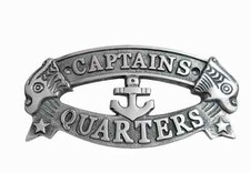 Captain Quarters Sign, Maritime Boat Plaque Sign, Captain Quarter Batch Sign For