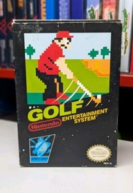 Vintage Nintendo NES Black Box Golf CIB Complete In Box w/ Manual Oval Tested 
