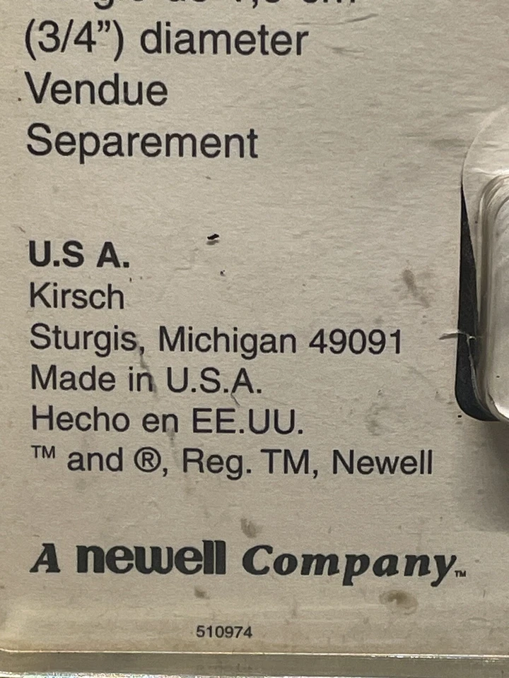 Vintage Kirsch Design Trends Two Decorative Finials New In Package Made In USA - Image 4 of 4
