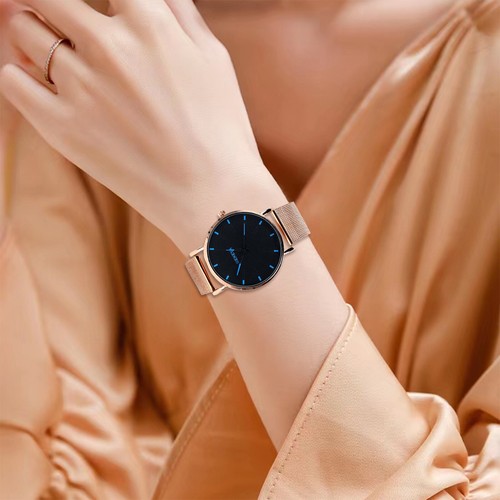 Business Stainless Mesh Quartz Watches Men's Fashion Ultra Steel Thin Watch New - Picture 25 of 87