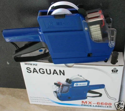 IAMLABELS.COM MX-6600 Saguan 10 Digits 2 two Lines Price Tag Gun +1 Ink