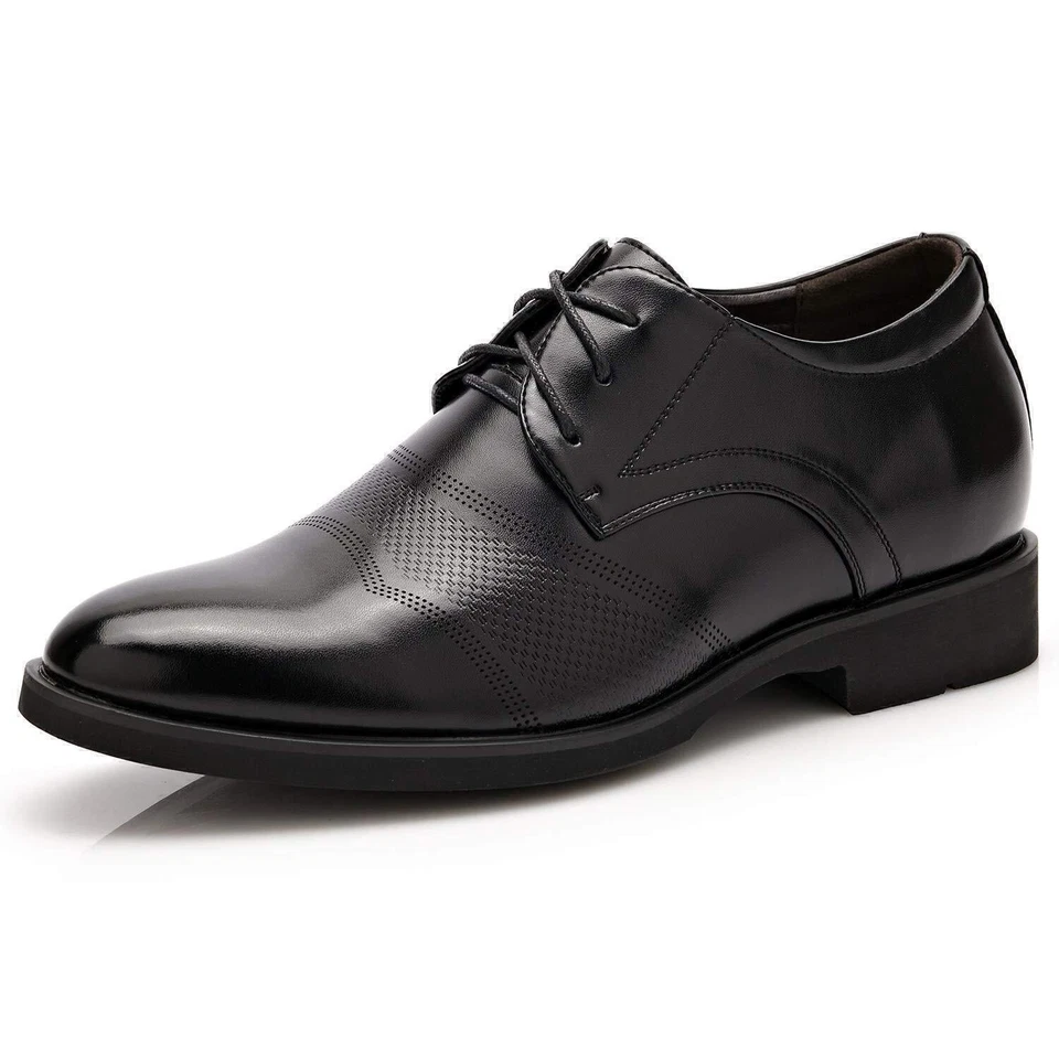 6CM/2.4IN Taller Männer Höhe erhöhen Elevator Schuhe Formal Lace Up Oxfords DE - Bild 2 von 4