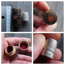 Mc Pherson Tartanware - Egg + Thimble - Silver CH 7 DORCAS 