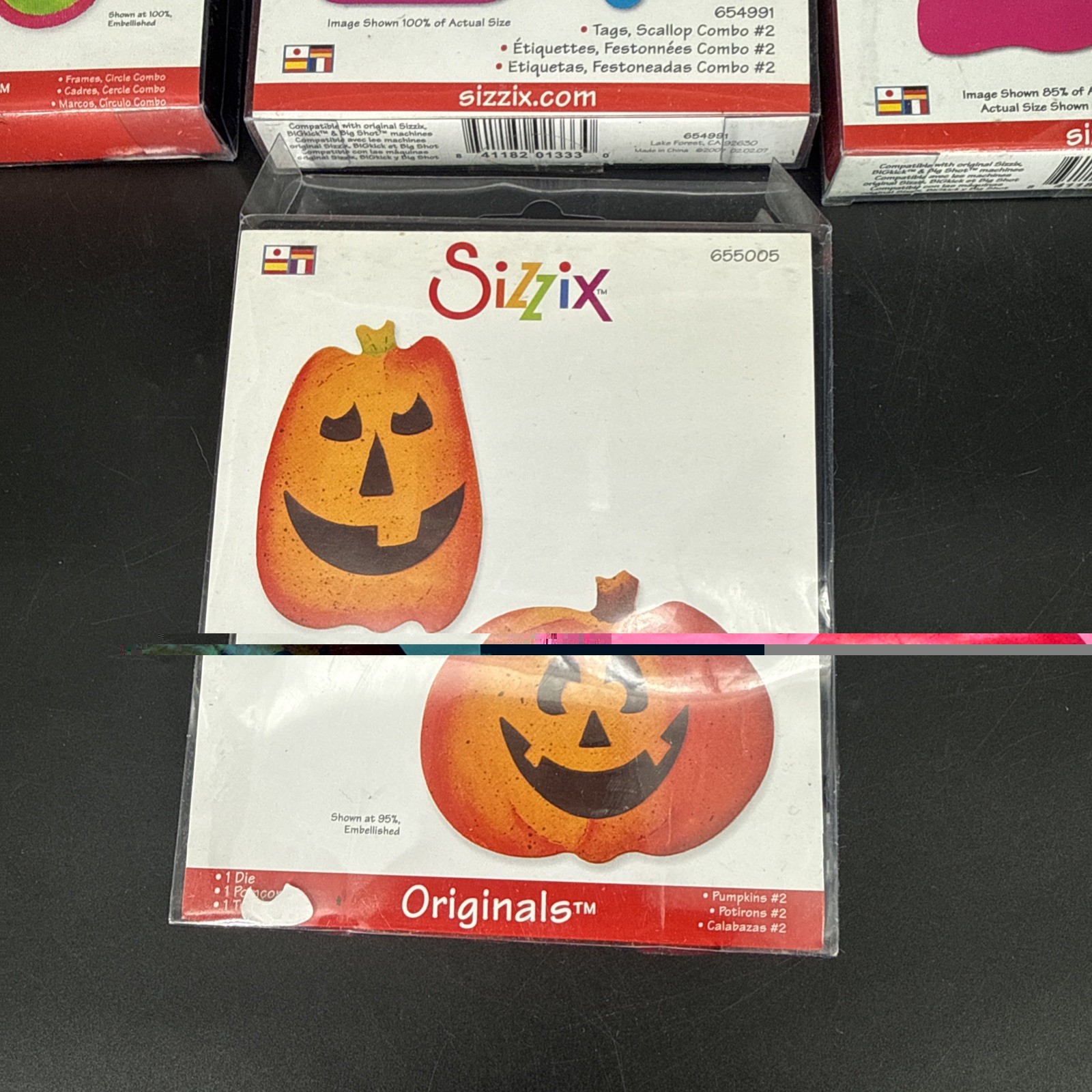 Lot of 8-Sizzix Original, Sizzlits, Spokey, Flowers, Frames, Cutting Dies