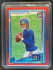 2025 Donruss Jaxson Dart Optic Rated Rookie Preview Red Pandora RC #400 Giants