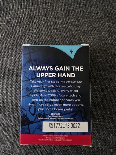 SDCC 2025 Magic The Gather Marvel Spider-Man Blue Welcome Deck - Picture 2 of 2