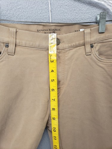 Banana Republic Mens Pant 33X34 Khaki Slim Fit Traveller Stretch Chino Workwear - Picture 9 of 23