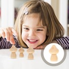 10 PCS Wooden Ornaments Children's Toys Mushroom Craft Kit Crafts Unfinished