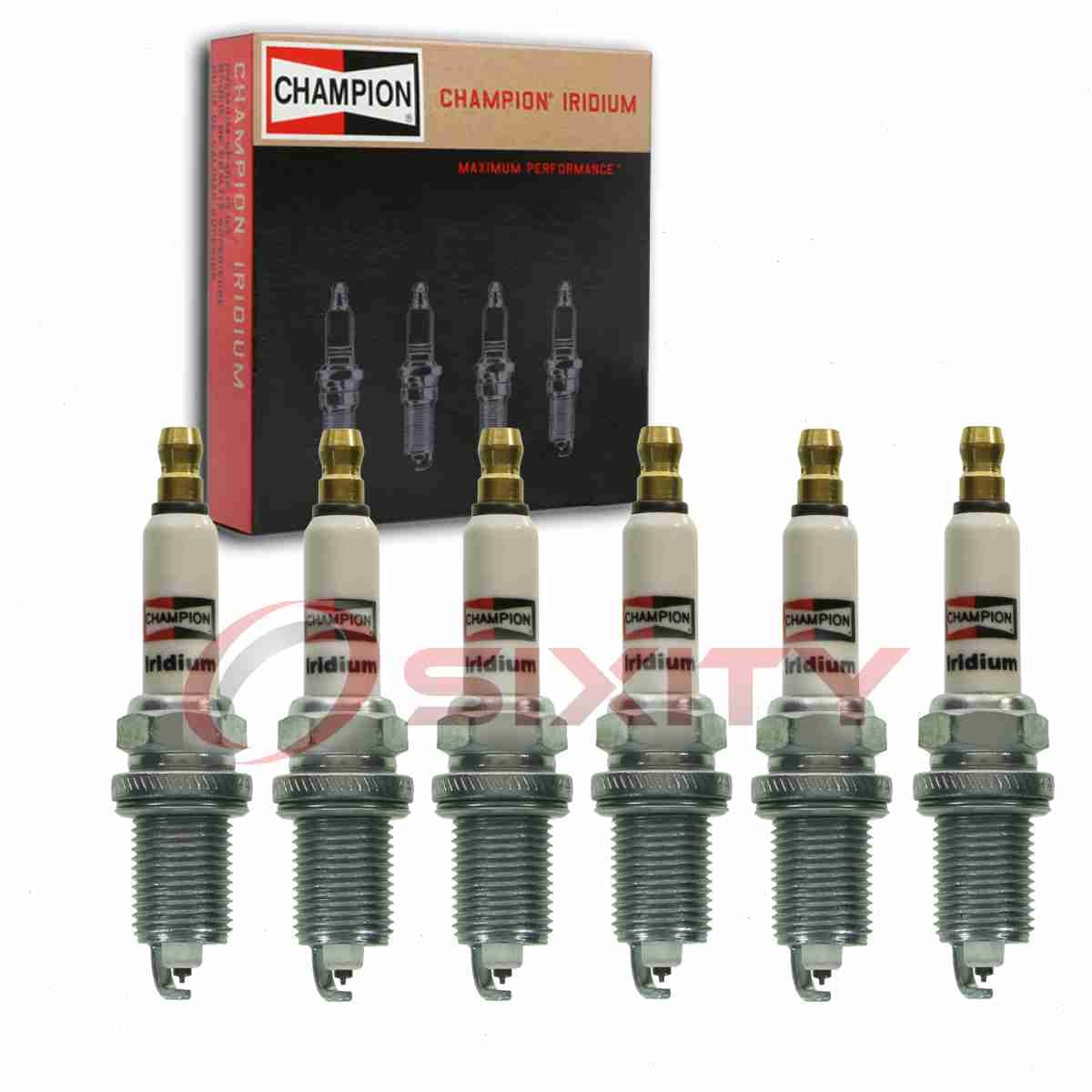 6 pc Champion Iridium Spark Plugs for 1993 Mercedes-Benz 300E 2.8L L6 ql