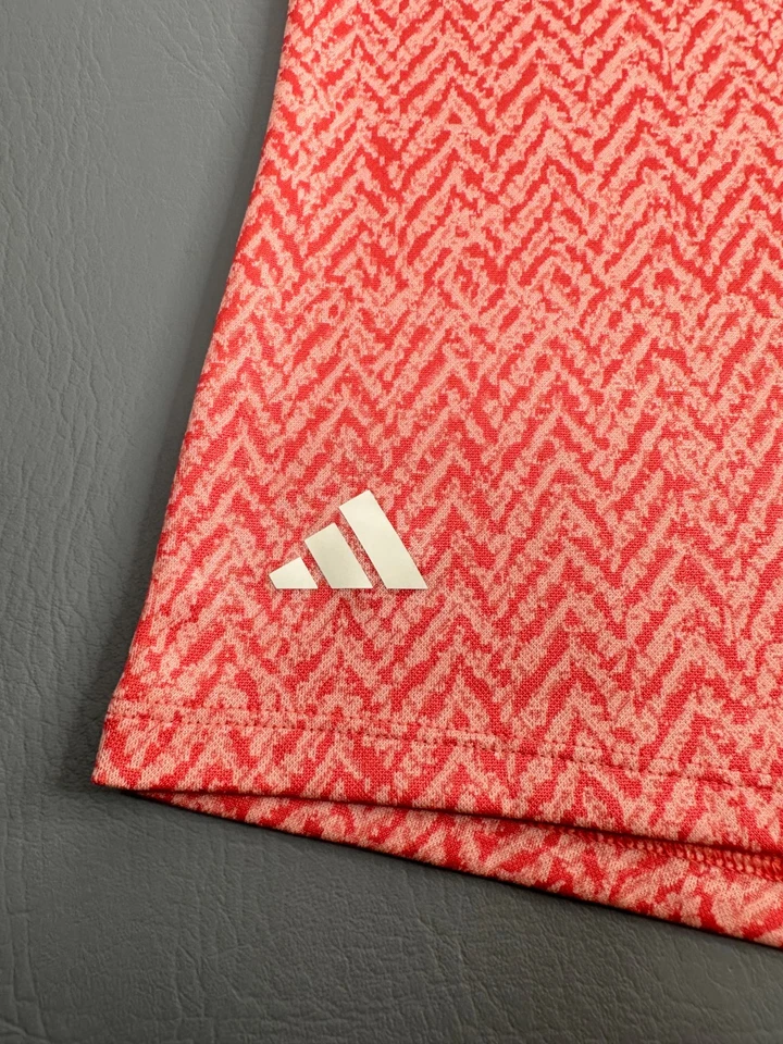 Camisa polo de golf Adidas Pebble Beach para mujer XL Top naranja cremallera manga corta Foto 2 de 4