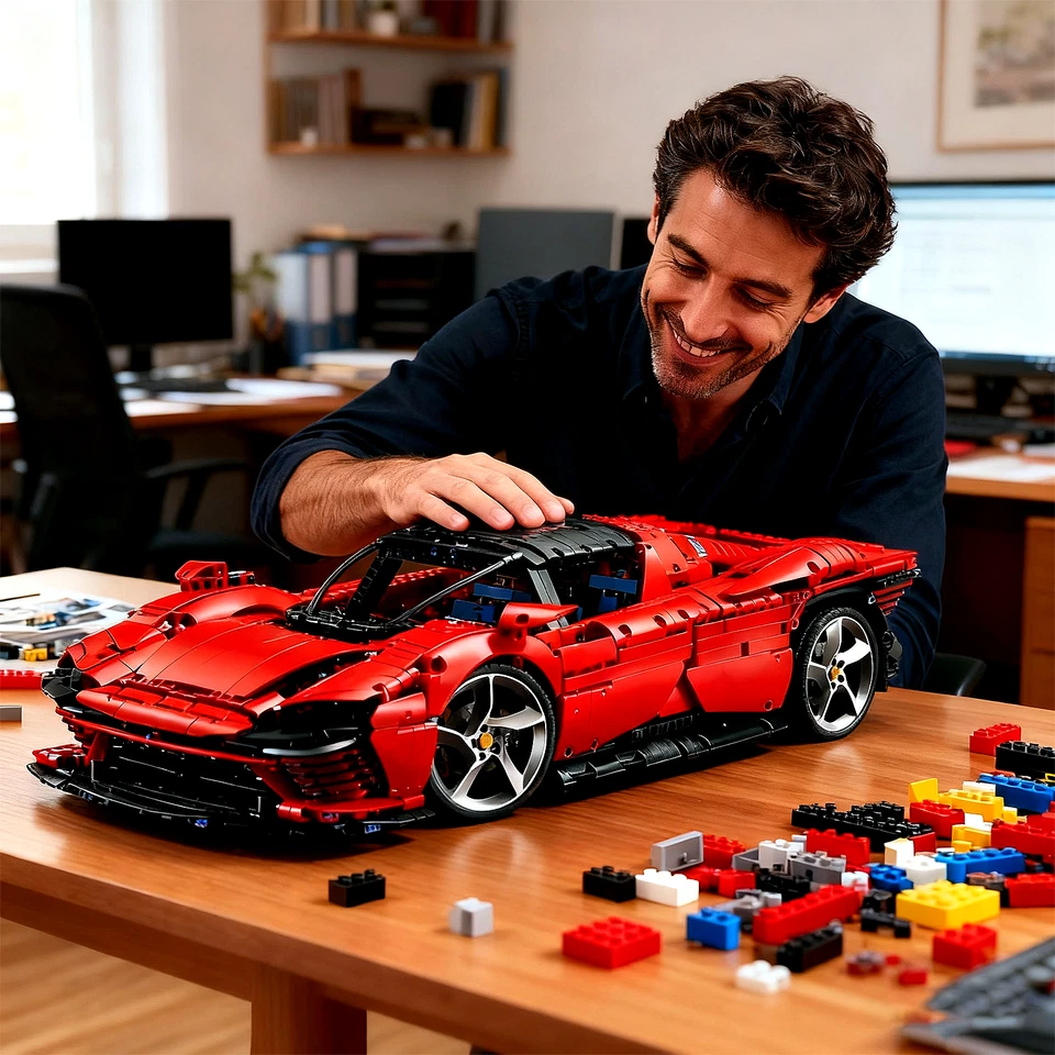 Technic Ferrari Daytona SP3 42143, Race Car Model Building Kit, 1:8 Scale - Image 3 of 4