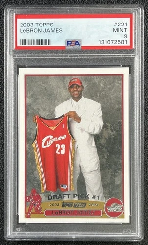 LEBRON JAMES PSA 9 2003-04 TOPPS #221 ROOKIE RC CAVALIERS 2581