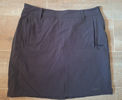 CMP Damen XL 44 Outdoor-Wanderrock dunkelgrau Skort Taschen Hose Rock