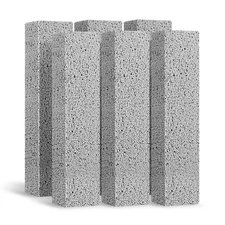 6 Pack Pumice Stone for Toilet Cleaning Bowl Stick, Powerfully Cleans Hard Water