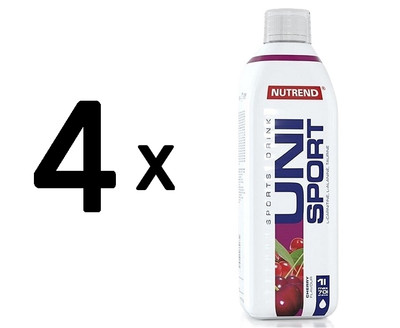 4 x Nutrend Unisport, Cherry - 500 ml. (18,50 EUR/L)