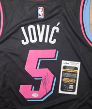 Nikola Jovic Signed Autographed Miami Heat Jersey JSA COA 