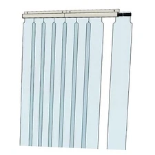  Vinyl Strip Climate Control Curtain Kit, Slide-in Strips Perfect for 38" x 84"