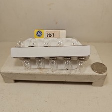 New Vintage Lot Of 10 GE No PR 7 Miniature Lamp Bulbs 3V General Electric