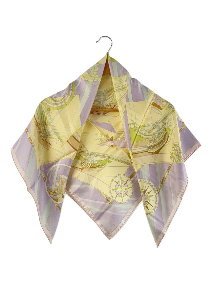 RARE HERMES VARANGUES 90 Pleated Silk Scarf Multi Color Womens Luxury