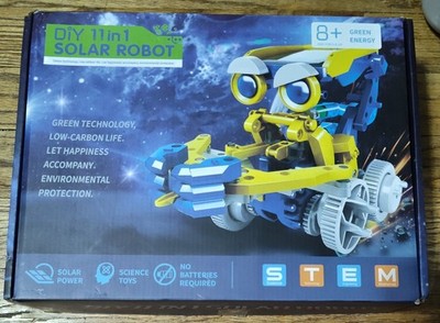 DIY 11-in-1 Solar Robot Kit 231-Piece STEM Science Toy Easy Build Ages 8+
