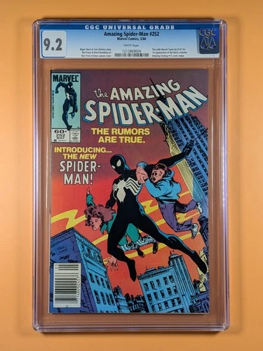 ⚫🕷️💥 Amazing Spider-Man #252 1st Black Costume CGC 9.2 Newsstand