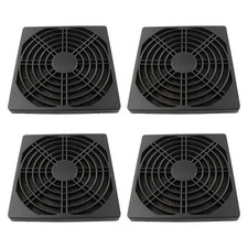 4-Pack 120mm Black Square Plastic PC Case Cooling Fan Dust Filters