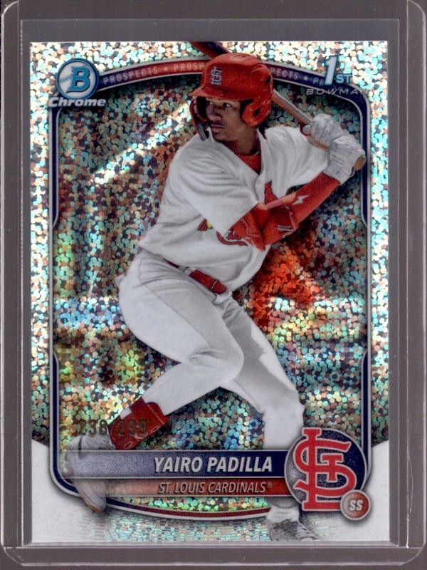 YAIRO PADILLA 2025 Bowman Chrome 1st #BCP-236 Speckle Refractor RC #238/299
