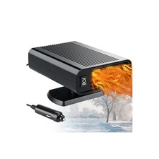 Portable Car Heater 12V 150W   2-in-1 Cold and Hot Air Defroster with 360