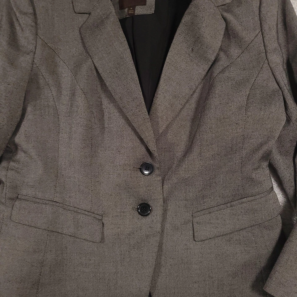 Blazer The Limited Mujer Gris Medio Dos Botones Trabajo Oficina Chaqueta Traje de Carrera Foto 3 de 4