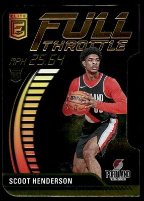 2023-24 Elite Full Throttle Orange Scoot Henderson Rookie Portland Trail Blazers