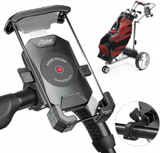 Golf Push Cart Phone Holder Mount Compatible with Caddytek,Clicgear,Sun Mountain