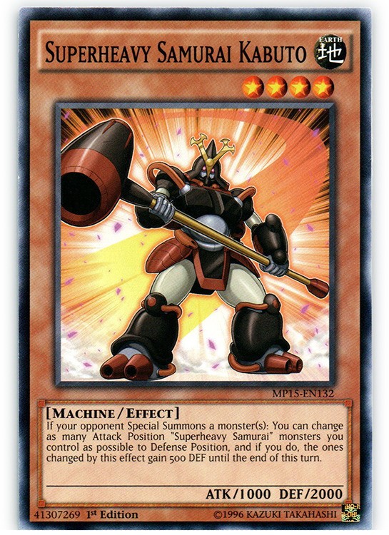 Superheavy Samurai Kabuto MP15-EN132 Common 1st Edition Heavily Played Condition