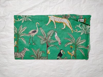 Green Forest Indian Cotton Fabric Dressmaking Sewing Running Fabric 10 Yards US