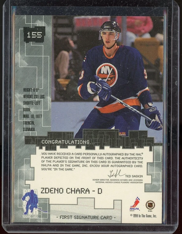 1999-00 BAP Millennium Autographs #155 Zdeno Chara - Image 2 of 2