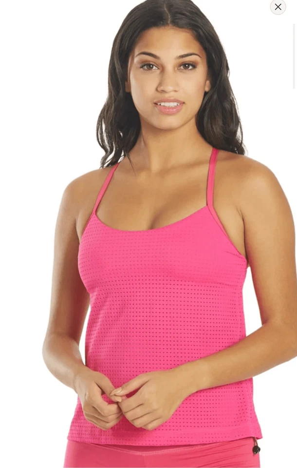Nuevo con etiquetas - Tankini Nike Swim Essentials para mujer en capas - talla mediana rosa Prime Foto 3 de 4