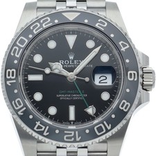 ROLEX GMT Master 2 Watch Oyster 126710GRNR Stainless Steel mensWatch black b...