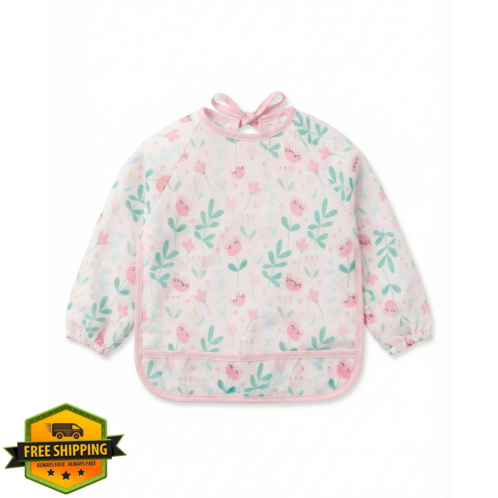 HAMUR HOME Long Sleeve Baby Bib Flowy 2-4 Years