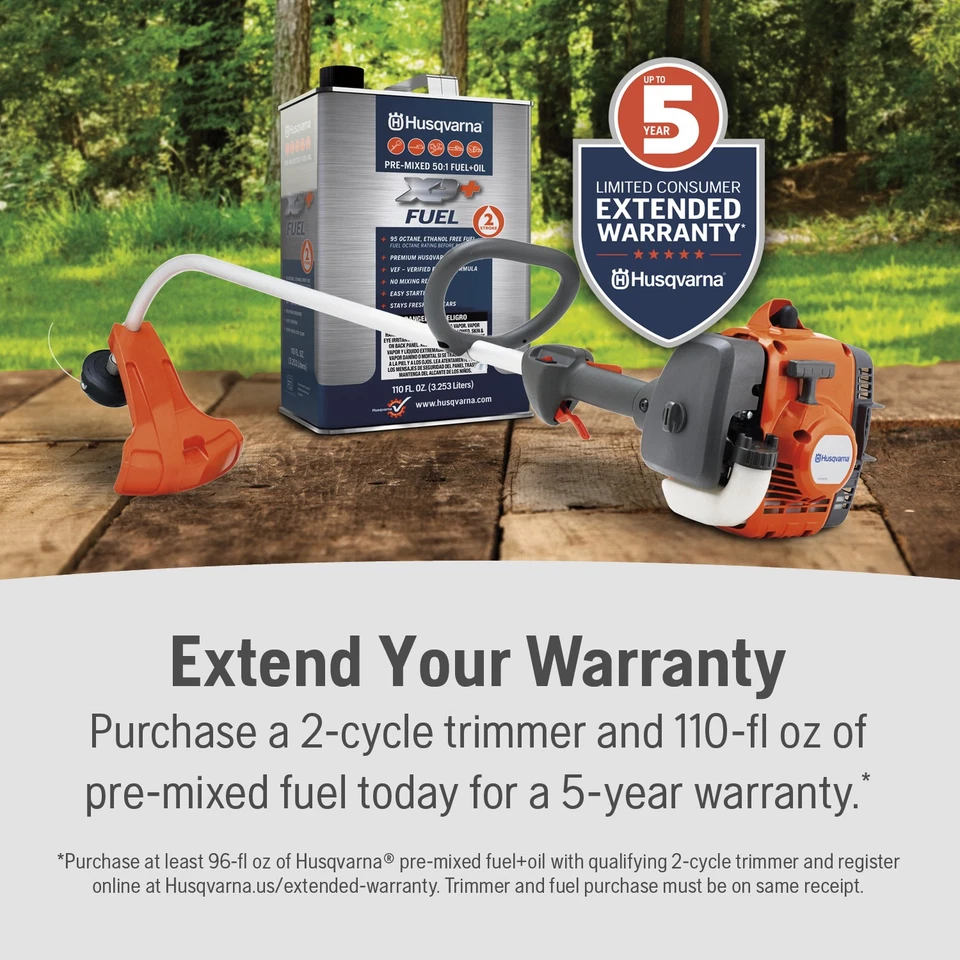 Husqvarna 122C Recortadora de cuerda de gas eje curvo Foto 2 de 4