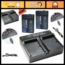 2 Pack D-LI109 Batteries  USB Dual Charger for Pentax KP K-R K-S1 K-S2 K-30 K-5